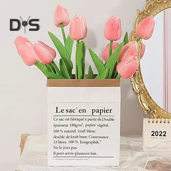 1 ветка портативный имитация тюльпана, не требует воды, практичная гостиная, искусственный цветок тюльпана, украшение для домашнего рабочего стола розовый