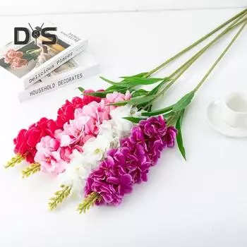 1 ветка, простая в обслуживании имитация цветка, реалистичная элегантная свадебная вечеринка, искусственный букет цветов гиацинта белый