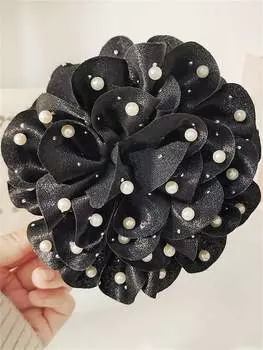 1 women s spring new beads full of Stars large elegant flower grab clip hair clip hair accessories net red ponytail hair clip Size fits all