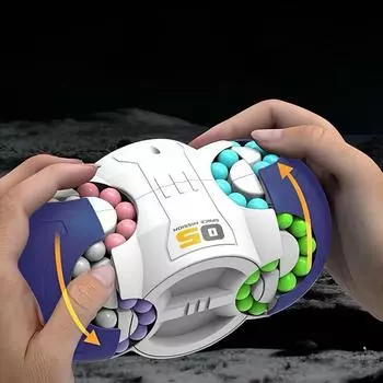 1 вращающийся на 360° кубик-головоломка, 8-гранные головоломки, 3D-игрушка для тренировки логического мышления, цилиндр из АБС-пластика.