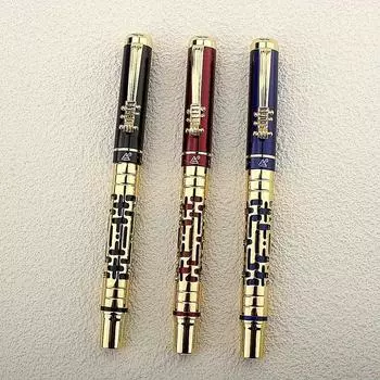 1 высококачественная металлическая шариковая ручка для офиса, школьные канцелярские принадлежности, ручка для подписи