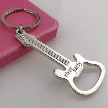 1 X гитара открывалка для бутылок кольцо брелок цепочка металлический стержень вино пивная крышка инструмент для подвешивания 10.5*3.5cm