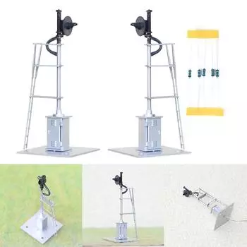 1 x HO Scale Модель железной дороги Двухсветный прожектор Сигнальный шкаф из тонкого металла #05