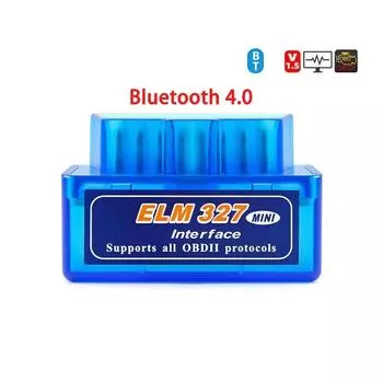 1 x Mini ELM327 Bluetooth V1.5 для Android Torque OBD 2 Интерфейс OBD2 Сканер Протоколы OBDII Считыватель кодов Автомобильный диагностический сканер неисправностей синий