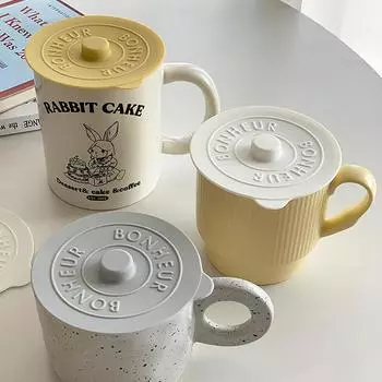 1 X силиконовые крышки для чашек, стеклянная крышка для напитков, антипылевая кофейная кружка, универсальная жёлтый