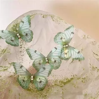 1 заколка для волос в виде челки-бабочки мятно-зеленого градиента, головной убор в виде утконоса, аксессуары для волос