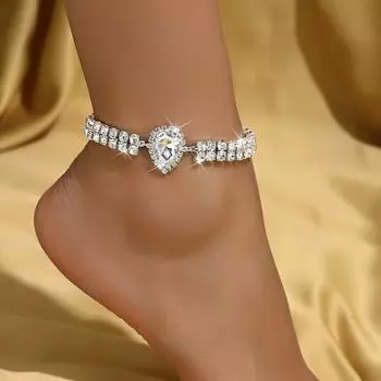 1 Женская модная цепочка-коготь, многослойная, с каплями воды, для ног, для отдыха на природе, для пляжа, банкета, вечеринки, фестиваля, подарка