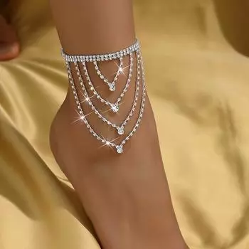 1 Женская модная цепочка-когти, серия, многослойная, с кисточками, для ног, для отдыха на пляже, для туризма, банкета, вечеринки, фестиваля, подарка
