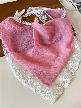 1 женская винтажная ручной работы вязаная крючком сетчатая красная милая повязка на голову с маленькими маргаритками и клубничками, повязка-бандана Size fits all