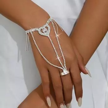 1 женский модный трендовый браслет-цепочка с кисточками в виде персикового сердца для свиданий, путешествий, банкетов, вечеринок, подарков на праздники