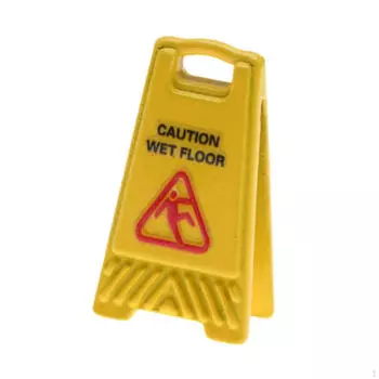 1:Знак «Осторожно!» для миниатюрных сцен кукольного домика, масштаб 12 Wet Floor