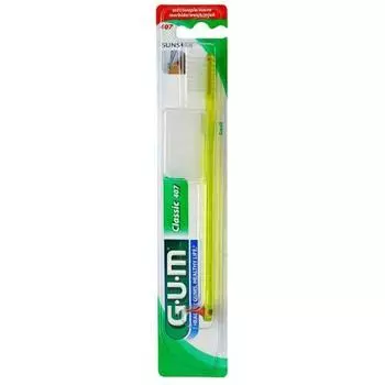 1 зубная щетка GUM короткая мягкая