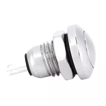 1A 24V 8mm Mini Водонепроницаемый Автомобильный Кнопочный Выключатель Питания Никелированная Латунь