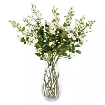 1 пучок искусственных цветов с искусственными листьями, свадебные принадлежности, подарок на День святого Валентина, искусственные цветы, украшение для гостиной своими руками