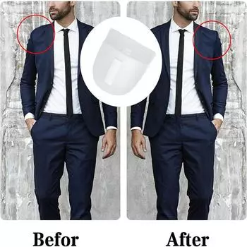 1cm Thick Foam Sponge Shoulder Pads Sewing Set-in Shoulder Pads For Women Men Jacket Blazer T-Shirt Clothing Garment Accessory чёрный