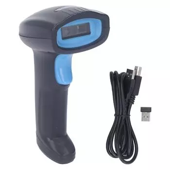 1D беспроводной сканер штрих-кодов 2.4G Bluetooth USB 3 в 1 портативный считыватель для кассира супермаркета E