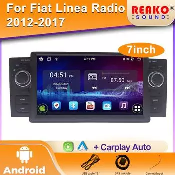 1din Android Car radio 7862 DSP Carplay для Fiat Grande Punto Linea 2007-2012 мультимедийный плеер Авторадио GPS Стерео 7 Головное устройство 4 core 1GB+32GB carplay
