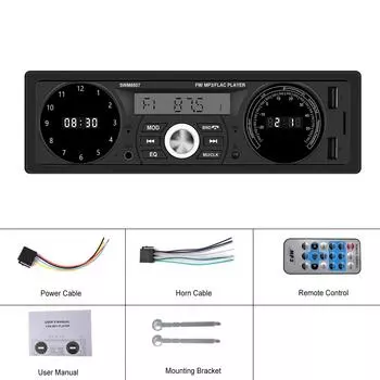 1DIN автомобильный радиоприемник стереоплеер пульт дистанционного управления цифровой Bluetooth аудио музыка стерео 12 В автомобильный радиоприемник MP3 плеер USB/SD/AUX-IN NO card