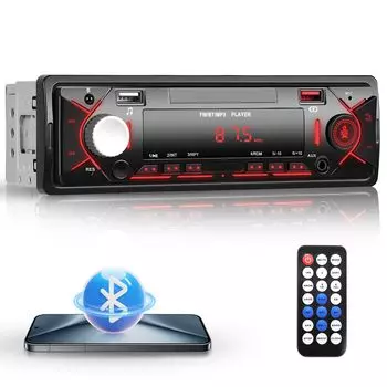 1Din Car Audio Bluetooth FM Радио MP3 Плеер Автомобильная стереосистема Bluetooth Handless Calling Car Audio или USB Воспроизведение Зарядка Цифровой Медиа-Ресивер 1Din