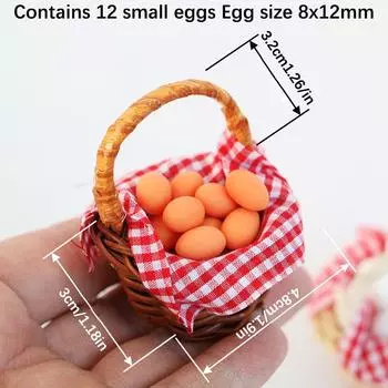 1Комплект 1:12 кукольных домиков, миниатюрная корзина для яиц, рамка для утиного яйца, кухонная модель еды, декор