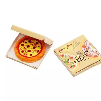 1Комплект 1:12 кукольных домиков, миниатюрная пицца с упаковочной коробкой, модель кухонной еды, декор, игрушка