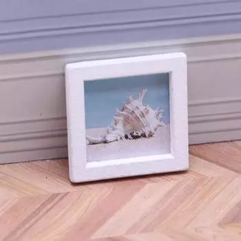 1Комплект 1:12 кукольных домиков Миниатюрный летний пляж Фоторамка Пейзаж Фреска Настенное украшение Модель Декор Игрушка Кукольный дом Аксессуары