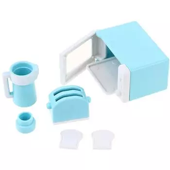 1Комплект 1:12 кукольных мини-микроволновых хлебопечек, чайник, кухонная посуда, игрушка