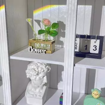 1Комплект 1:12 кукольных миниатюрных гидропонных деревянных цветочных композиций, подставка, мини-стеклянная ваза для цветов, модель, домашний декор для сада, игрушки A2