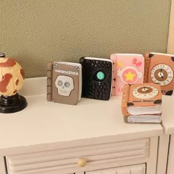 1Комплект 1:12 кукольных миниатюрных кофейных чашек, блокнотов, ложек, модель для декора, игрушечных кукольных домиков, аксессуары