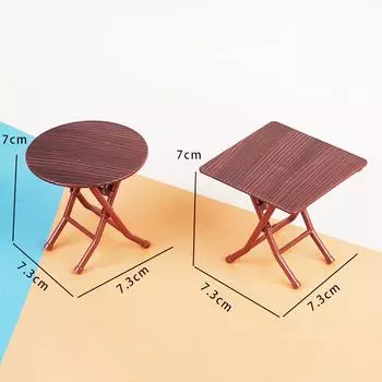 1Комплект 1:12 кукольных миниатюрных складных столиков, стульев, обеденных столов, мебели, моделей для дома, декора, игрушечных кукольных домиков, аксессуаров A2