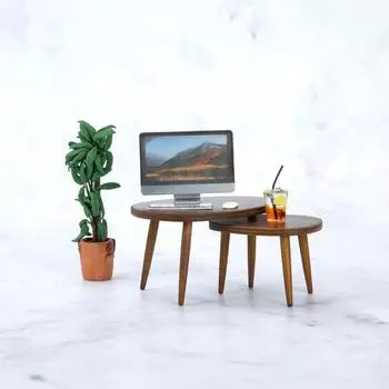 1Комплект 1:12 кукольный треугольный журнальный столик компьютерный стол чайный столик домашний декор игрушка белый