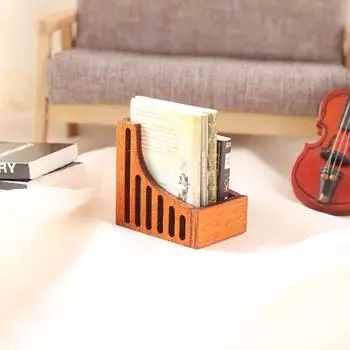 1Комплект 1:12 Миниатюрная книжная полка для кукольного домика, стеллаж для хранения, настольный органайзер, коробка, домашняя модель, декор, игрушка, кукольный дом, аксессуары