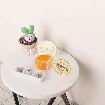 1Комплект 1:12 миниатюрных кукольных домиков, лунный пирог середины осени с бобовой пастой, кето-рыба яки, с коробкой, игрушка для декора кухни