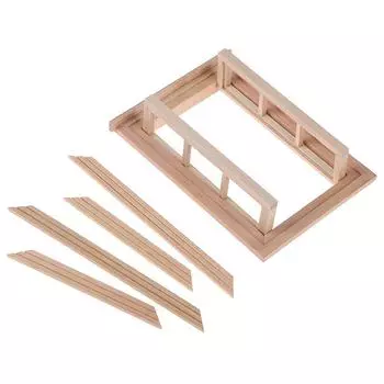 1Комплект 1:12 миниатюрных кукольных домиков, неокрашенная оконная рама, 6 стекол оконной мебели, модель декора, аксессуары для игрушечных кукольных домиков