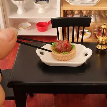 1Комплект 1:12 миниатюрных палочек для еды для кукольного домика, тарелка для еды, выпечка, хлеб, кухонная еда, модель, декор, игрушка, кукольный домик, аксессуары