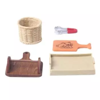 1Комплект 1:12 Миниатюрный противень для хлеба в виде кукольного домика, хлебница, зажим для выпечки с полкой, декоративная сцена для кукольного домика, аксессуары 2Pcs