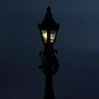 1Комплект 1:12 светодиодных уличных фонарей для кукольного домика, модель забора, миниатюрный кукольный домик, рождественский декор для сада, микроландшафт, рождественское украшение 1Set