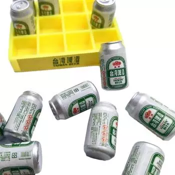 1Комплект 1:6 кукольных миниатюрных пивных банок, мини-бутылка для напитков с коробкой, модель кухни, декор, игрушка, кукольный домик, аксессуары