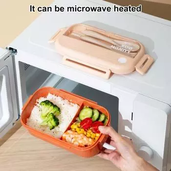 1л/1,1л Ланч-бокс с двумя слоями, большой вместимостью, герметичный, с микроподогревом, студенческий ланч-бокс для студентов 1000ML