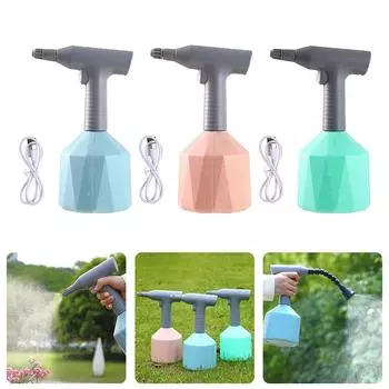 1L Electric Garden Sprayer Automatic Plant Mister Spray Bottle For House Flower Indoor Handheld Watering Can Wireless Water Pump синий