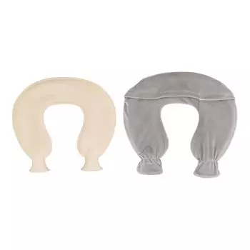 1л грелка U-образная грелка для зимы теплая для шеи и плеч с мягким пушистым чехлом серый