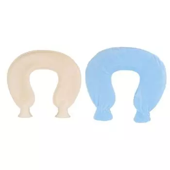 1л грелка U-образная грелка для зимы теплая для шеи и плеч с мягким пушистым чехлом синий