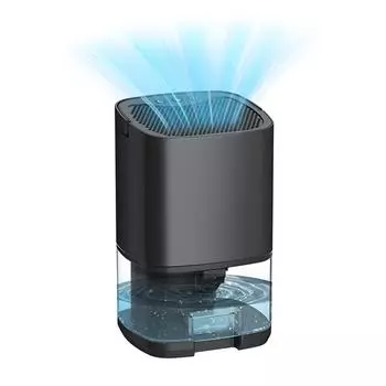 1л осушитель воздуха с многоцветным ночным светом портативный бесшумный поглотитель влаги осушитель воздуха небольшой осушитель для домашней спальни EU Plug чёрный
