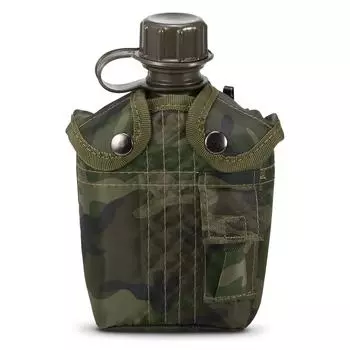 1л уличная военная бутылка для столовой, кемпинг, пеший туризм, рюкзак, бутылка для воды, чайник с крышкой камуфляжный