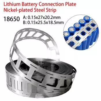 1M 0.15*25.5*18.5mm Никелевая полоса литиевая батарея Никелевые полосы для аккумулятора 18650/21700 Точечная сварка Никелевая лента