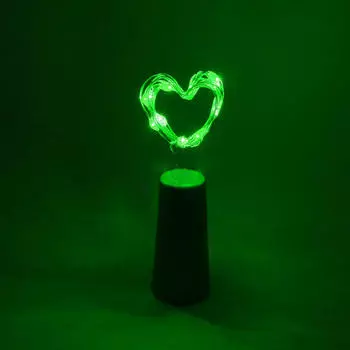 1M 10-светодиодная пробка для бутылки с питанием от батареек из серебряной проволоки и 3 батарейками AG13