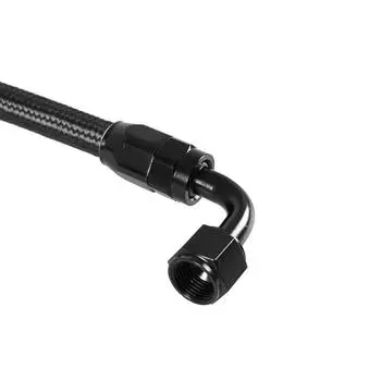 1M AN8 8AN черные плетеные фитинги для масла и топлива, конец шланга 0+90 / 90+90 градусов, комплект масляного адаптера, шланг для масла и топлива