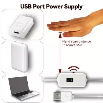 1M DC 5V светодиодный ночник USB датчик движения затемнение светодиодные ленты ночники телевизор подсветка кухня рука размахивая лента диод