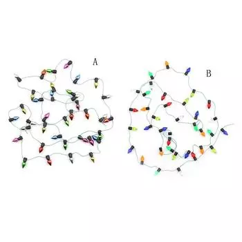 1M Кукольный домик Миниатюра Гирлянда Разноцветных Пластиковых Рождественских Огней A