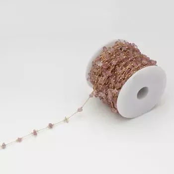 1М Нержавеющая сталь 3-10мм Неправильной формы Натуральный камень Клипсы Бусины 18К Золотая цепочка для DIY Ювелирные изделия Браслеты Ожерелье Изготовление ювелирных изделий